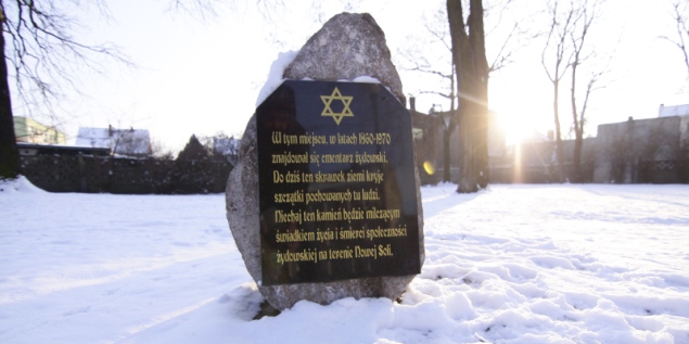 Pomnik na cmentarzu �ydowskim w Nowej Soli 