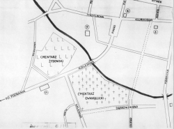 plan sytuacyjny cmentarza �ydowskiego